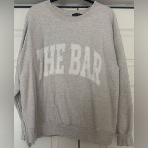 The Bar Light Gray Crewneck Sweater